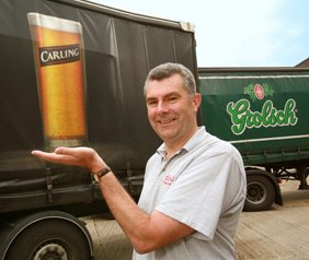 PR photograph of director of Coors Brewery in Staffordshire